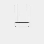 Pendant Geometric Square Mini 1600x1600mm LED 125W 3000K 0-10V Black 7777lm