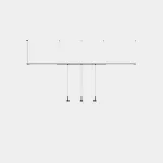 Pendant Tubs Modular Lineal & Track with 3 Downlights LED 34.2W 2700K DALI Black 1802lm