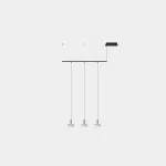 Pendant Tubs Modular Track with 3 Ceilings LED 16W 2700K ON-OFF Black 202lm