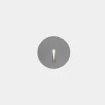 Recessed wall lighting IP66 Bat Round Lineal LED 2.2W 2700K Grey 10lm