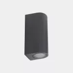Surface-mounted wall light IP66 Eko Double Emission GU10 2 x Max. 8W Urban grey 556lm