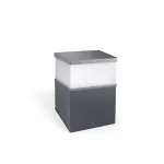 Bollard IP65 Cubik LED 201mm LED 17.5W SW 2700-3200-4000K ON-OFF Urban grey 1421lm