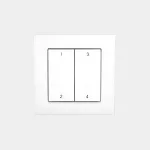 Enocean white finish 4-function switch panel