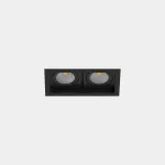 Recessed ceiling lights Multidir Evo Small Double Recessed Trim LED 28.5W 3000K CRI 92 ON-OFF Black IP54 3008lm