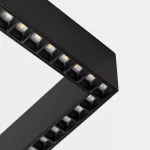 Lineal lighting system Infinite Slim Starter Pendant Right Square 28.7W 3000K CRI 92 DALI-2/PUSH Black IP40 2949lm
