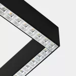Lineal lighting system Infinite Slim Continuity Surface Right Square 28.7W 3000K CRI 92 ON-OFF Black IP40 3481lm