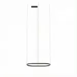 Pendant Geometric Oval Surface 500mm LED 61W 2700K DALI-2 Black 3508lm