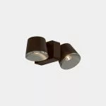 Surface-mounted wall light Drone Double LED 16.3W 2700K ON-OFF Brown 613lm