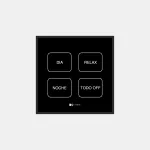Black 4-function DALI front switch panel