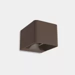 Surface-mounted wall light IP65 Wilson Square LED 10.2W 2700K ON-OFF Brown 602lm