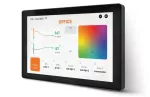 DALI2 7" Black Controller Screen – up to 64 DALI2 devices, expandable to 256 with reference 71-C012-00-00, supports lighting scene and group control, time and date configurations, light and presence sensors, DALI2 multifunction switch panels. Air quality 