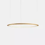 Pendant Circular Inward ø2000 Recessed LED 129W 3000K ON-OFF Gold 7021lm
