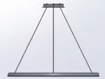 Pendant Circular Outward ø900 Surface LED 53W 3000K ON-OFF Black 3851lm