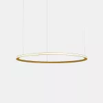Pendant Circular Outward 3 Rings (ø1200 ø900 ø600) LED 159W 3000K ON-OFF Gold 11835lm