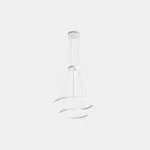 Pendant Circular Downward 2 Rings (ø900 ø600) LED 77.5W 3000K ON-OFF White 4825lm