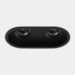 Recessed ceiling lights Play Double Round Adjustable LED 39.6W 3000K CRI 92 22.2º DALI-2/PUSH Black IN IP20 / OUT IP54 4738lm