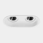 Recessed ceiling lights Play Double Round Adjustable LED 39.6W 3000K CRI 92 22.2º ON-OFF White IN IP20 / OUT IP54 4738lm