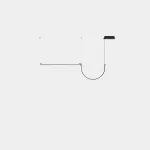 Pendant Tubs Modular Pendant Lineal Single with Arch LED 28.1W 3000K DALI Black 2818lm