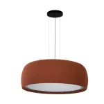 Pendant Gong Opal Ø1000 LED 38.7W 2700K PHASE CUT Marron RAL 8016 matt Teixit VERMELL 2341lm