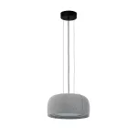 Pendant Gong Microprisma Ø340 LED 15W 3000K TRIAC Grey Teixit Crema 1061lm