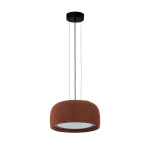 Pendant Gong Opal Ø340 LED 15W 4000K TRIAC Marron RAL 8016 matt Teixit VERMELL 704lm