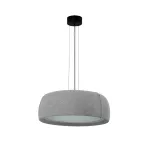 Pendant Gong Microprisma Ø600 LED 28W 4000K DALI-2/PUSH Grey Teixit Crema 2202lm