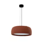 Pendant Gong Opal Ø600 LED 28W 3000K DALI-2/PUSH Marron RAL 8016 matt Teixit VERMELL 1624lm