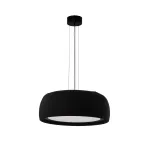 Pendant Gong Opal Ø600 LED 28W 4000K DALI-2/PUSH Black Teixit Negre 1669lm