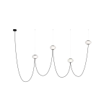 Pendant Hop 4 Bodies LED 24W 2700K PHASE CUT Black 1408lm
