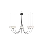 Pendant Hop Chandelier 8 Bodies LED 48W 2700K PHASE CUT Black 2816lm