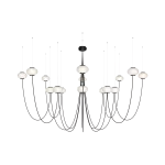 Pendant Hop Chandelier 16 Bodies LED 96W 2700K PHASE CUT Black 5632lm