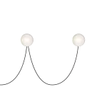 Surface-mounted wall light Hop Double LED 12W 2700K PHASE CUT Black 704lm