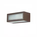Surface-mounted wall light IP54 Nemesis E27 Max. 15W Brown