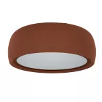 Surface-mounted ceiling light Gong Microprisma Ø1000 LED 40W 3000K PHASE CUT Marron RAL 8016 matt Teixit VERMELL 3261lm