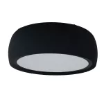 Surface-mounted ceiling light Gong Microprisma Ø1000 LED 40W 4000K DALI-2/PUSH Black Teixit Negre 3342lm