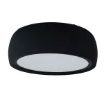 Surface-mounted ceiling light Gong Opal Ø1000 LED 40W 4000K PHASE CUT Black Teixit Negre 2530lm