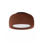 Surface-mounted ceiling light Gong Microprisma Ø340 LED 18.7W 3000K PHASE CUT Marron RAL 8016 matt Teixit VERMELL 1306lm