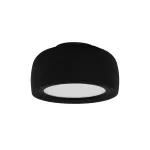 Surface-mounted ceiling light Gong Microprisma Ø340 LED 18.7W 4000K DALI-2/PUSH Black Teixit Negre 1342lm