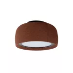 Surface-mounted ceiling light Gong Opal Ø340 LED 18.7W 3000K DALI-2/PUSH Marron RAL 8016 matt Teixit VERMELL 843lm