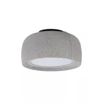 Surface-mounted ceiling light Gong Opal Ø340 LED 18.7W 4000K DALI-2/PUSH Grey Teixit Crema 865lm