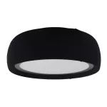 Surface-mounted ceiling light Gong Microprisma Ø600 LED 36.5W 2700K DALI-2/PUSH Black Teixit Negre 2570lm