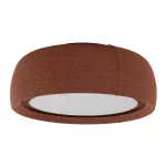 Surface-mounted ceiling light Gong Microprisma Ø600 LED 36.5W 4000K DALI-2/PUSH Marron RAL 8016 matt Teixit VERMELL 2731lm