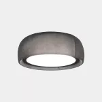Surface-mounted ceiling light Gong Opal Ø600 LED 36.5W 2700K DALI-2/PUSH Black Teixit Negre 1946lm