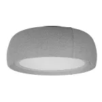 Surface-mounted ceiling light Gong Opal Ø600 LED 36.5W 4000K DALI-2/PUSH Grey Teixit Crema 2069lm