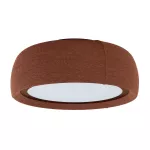 Surface-mounted ceiling light Gong Opal Ø600 LED 36.5W 4000K DALI-2/PUSH Marron RAL 8016 matt Teixit VERMELL 2069lm