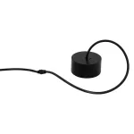 Surface rosette with DALI power outlet, black, for three-phase track