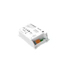 Casambi to DALI converter in white finish for DALI systems. Allows control of up to 16 devices. Allows individual control. Requires external power supply for the DALI bus.