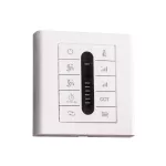 White wall controller with light for DC motors with dual power supply (Battery / 100–240V)