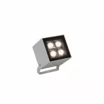 Spotlight IP66 Cube Spot 4 LEDS LED 19.6W RGB-3000K DMX RDM Grey 1434lm