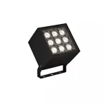Spotlight IP66 Cube Spot 9 LEDS LED 32.1W RGB-3000K DMX RDM Black 1512lm